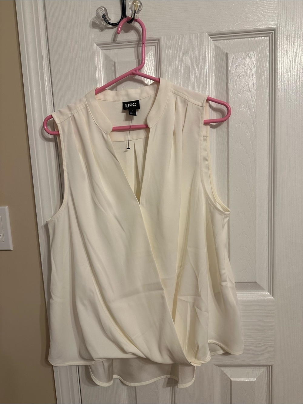 NEE INC CREAM SURPLICE TOP